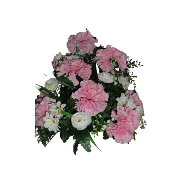 Centro artificial blanco y rosa