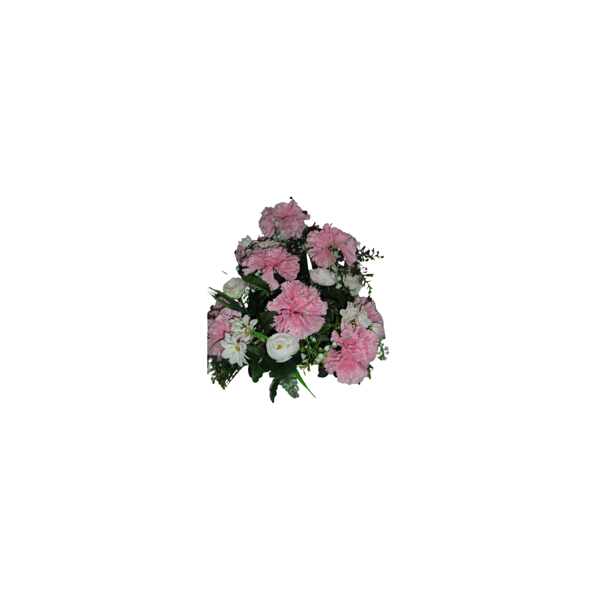 Centro artificial blanco y rosa