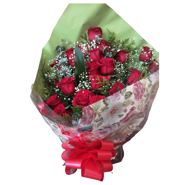 Ramo de 24 rosas rojas