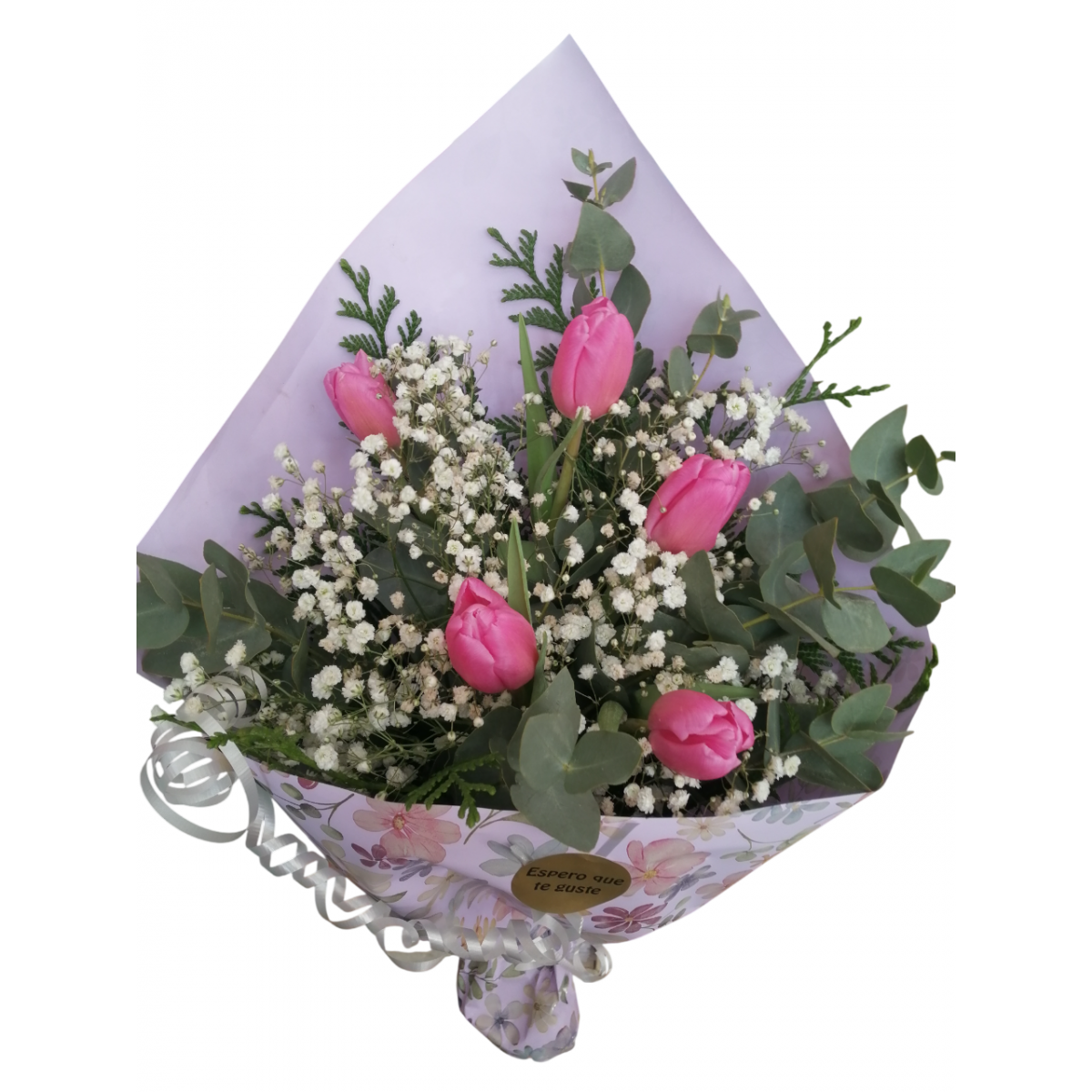 Ramo de tulipanes en color rosa